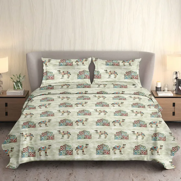 HCS_Living_Emperor_Collection_144_TC_Super_king_Size_Bedsheet_with_2_Pillow_Covers