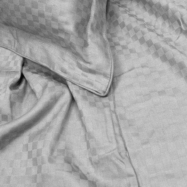 HCS_Living_Soft_Cotton_Jacquard_300TC_Checked_Super_King_Bed_Sheet_With_2_Pie_Pin_Pillow_Covers