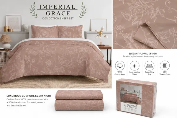 HCS_Living_Imperial_Grace_Collection_300TC-_Super_King_Bed_Sheet_With_2_Pie_Pillow_Covers
