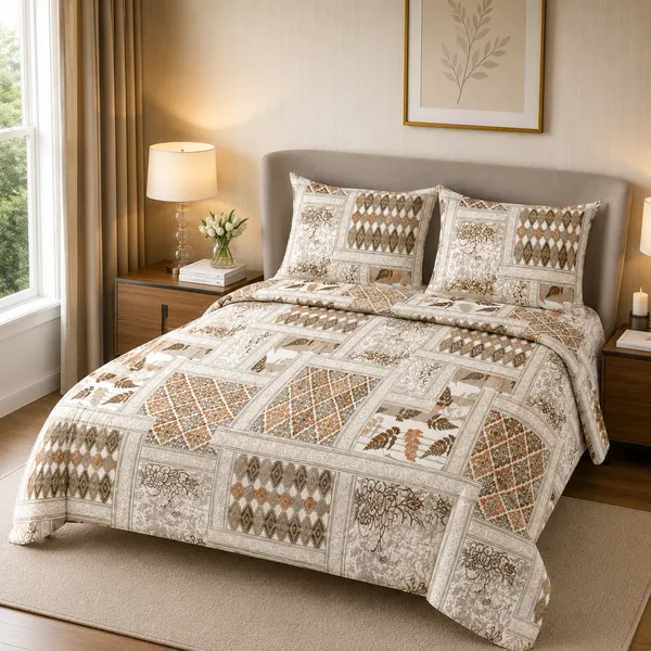 HCS_Living_Emperor_Collection_144_TC_Super_king_Size_Bedsheet_with_2_Pillow_Covers