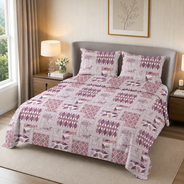HCS_Living_Emperor_Collection_144_TC_Super_king_Size_Bedsheet_with_2_Pillow_Covers