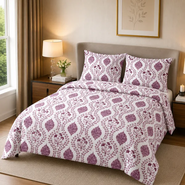 HCS_Living_Emperor_Collection_144_TC_Super_king_Size_Bedsheet_with_2_Pillow_Covers