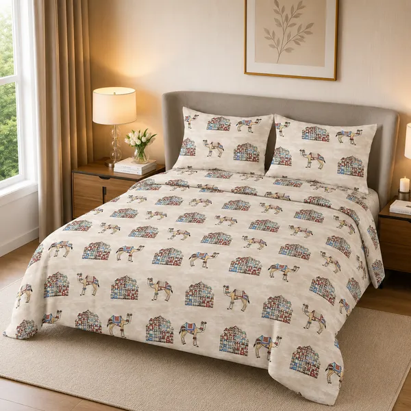 HCS_Living_Emperor_Collection_144_TC_Super_king_Size_Bedsheet_with_2_Pillow_Covers