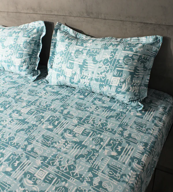 HCS_Living_Emperor_Collection_144_TC_Super_king_Size_Bedsheet_with_2_Pillow_Covers