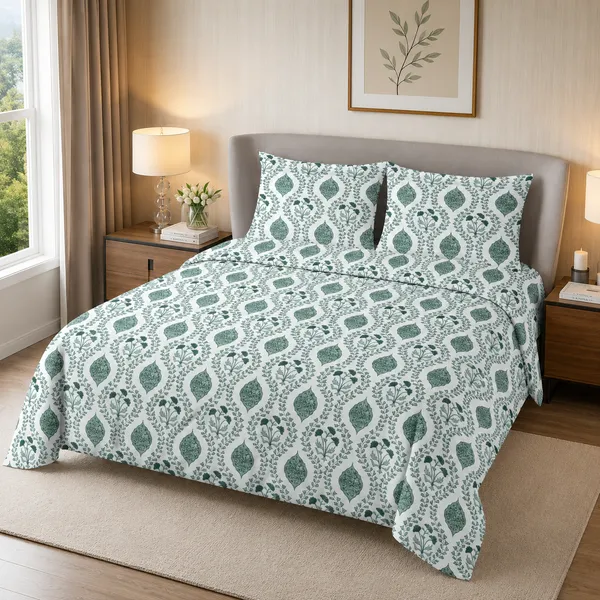 HCS_Living_Emperor_Collection_144_TC_Super_king_Size_Bedsheet_with_2_Pillow_Covers