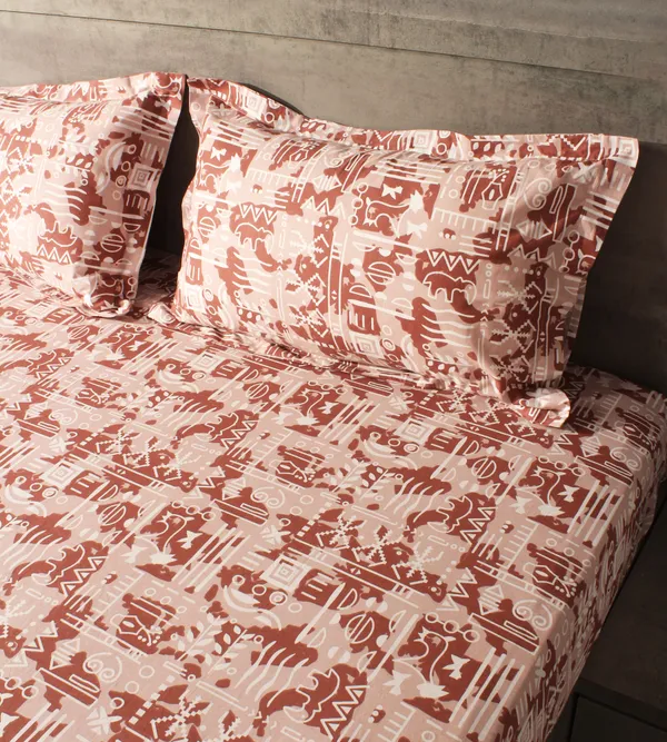HCS_Living_Emperor_Collection_144_TC_Super_king_Size_Bedsheet_with_2_Pillow_Covers