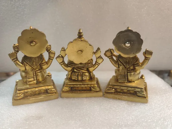 Brass_Ganesh_Laxmi_Saraswati_Murti_Pack_Of_3