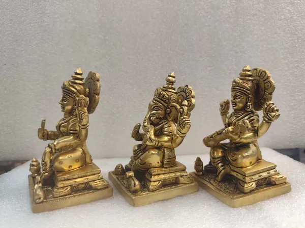Brass_Ganesh_Laxmi_Saraswati_Murti_Pack_Of_3