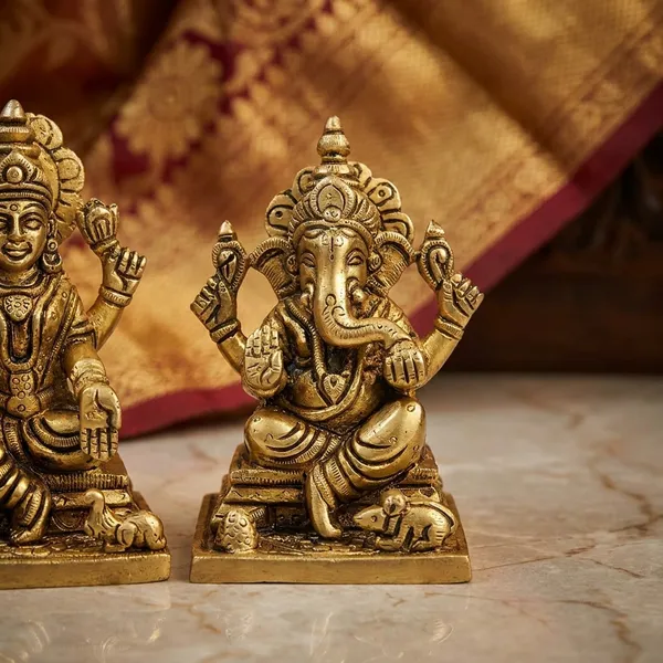 Brass_Ganesh_Laxmi_Saraswati_Murti_Pack_Of_3