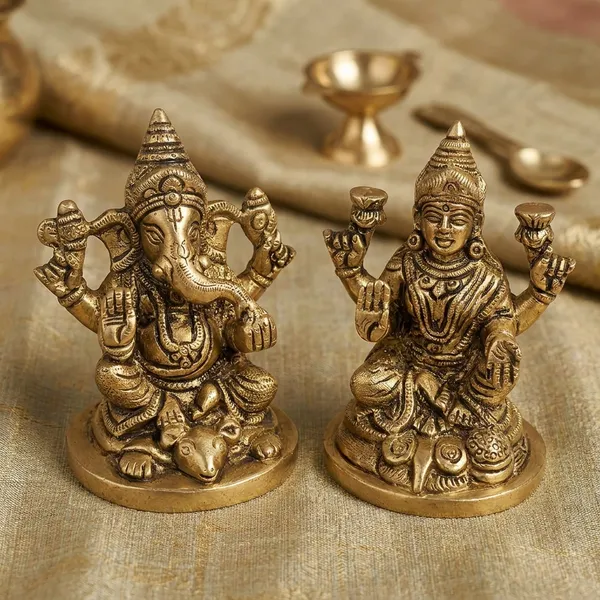 Brass_Ganesh_Laxmi_Murti_Pack_Of_2
