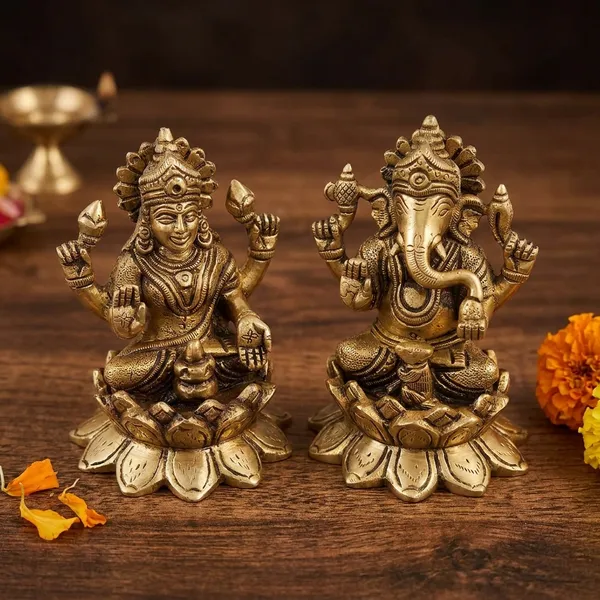 Brass_Ganesh_Laxmi_Murti_Pack_Of_2
