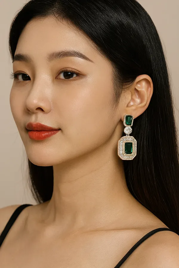 Gold_Plated_Square_Water_Droplets_Earring
