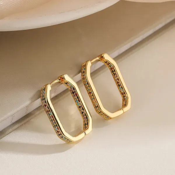 Multicolor_Geometric_Earrings_-_Gold_Plated