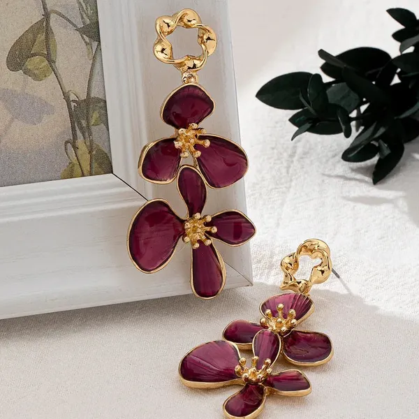 Korean_Floral_Splicing_Earrings_-_Mauve