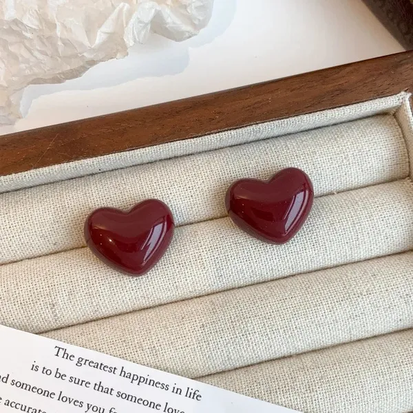 Love_Ear_Studs_-_Wine_Red