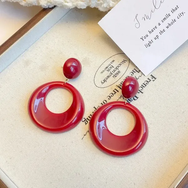 Circle_Acrylic_Earrings_-_Wine_Red
