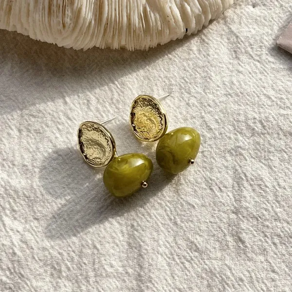 Folded_Circle_Earring_-_Green