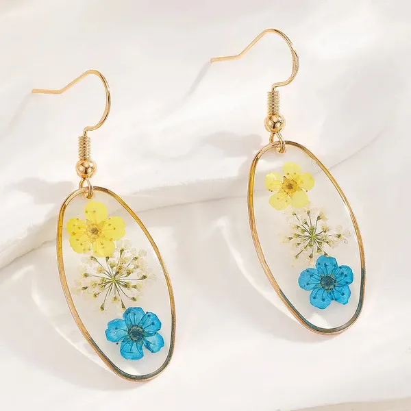 Oval_Dried_Flower_Resin_Earring_-_Yellow_+_Blue