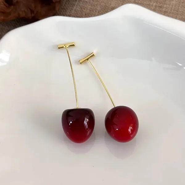 Wine_Red_Small_Cherry_Earring