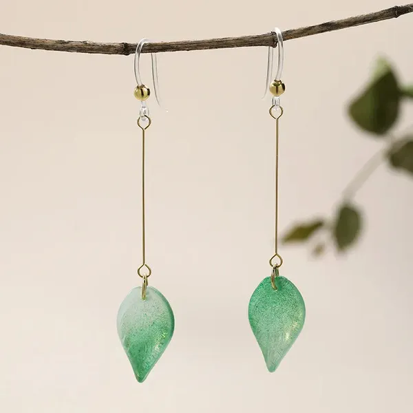 Pistachio_Petal_Drop_Earring