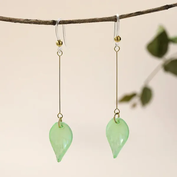 Pistachio_Petal_Drop_Earring