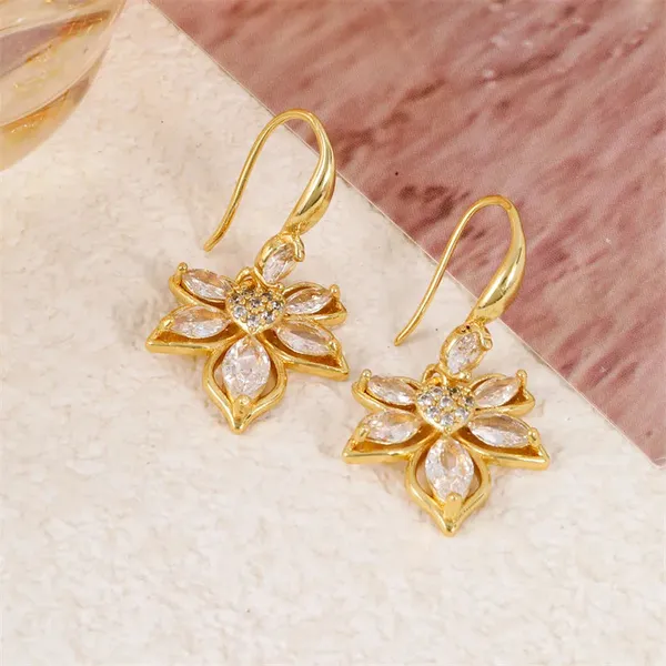 Golden_Crystal_Flower_Drop_Earrings_-_Gold_Plated