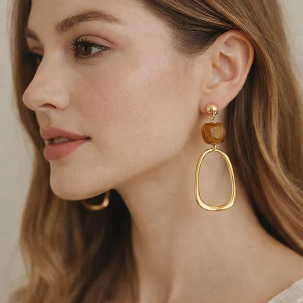 Vintage_Style_Drop_Earrings_-_Brown