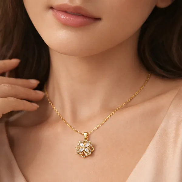 Gold_Plated_Pendant_-_Rotating_Four_Leaf_Clover