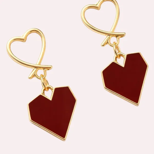 Wine_Red_Love_-_Drop_Earring