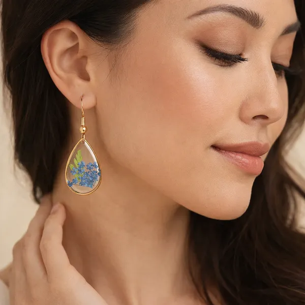 Water_Drop_Resin_Earring_-_Blue_&_Green