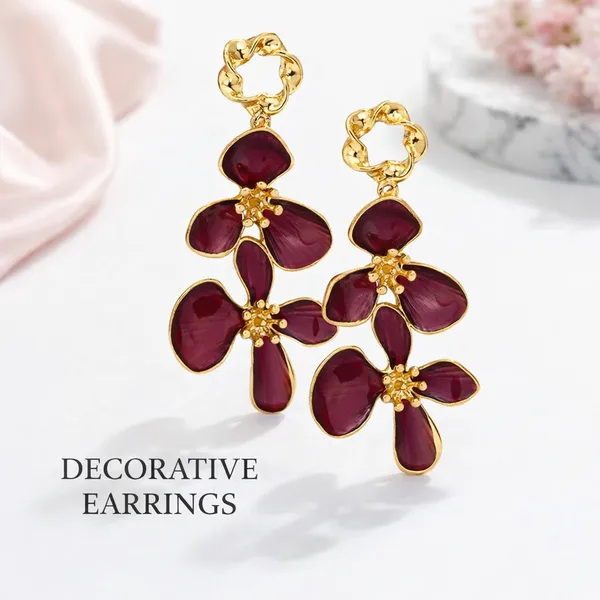Korean_Floral_Splicing_Earrings_-_Mauve
