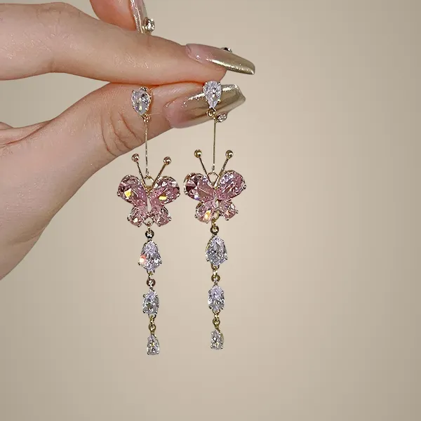 K-_Style_Butterfly_Drop_Earrings