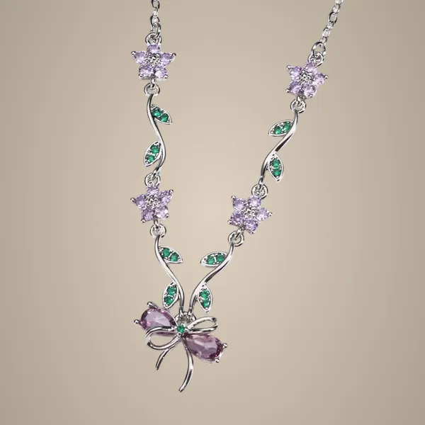 Chain_Necklace_-_White_Gold_Color_Purple_Diamond