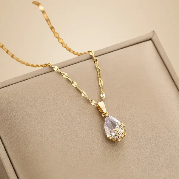 Gold_Plated_Pendant_-_White_water_drops