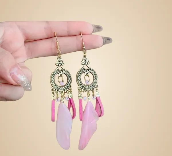 Tassel_Drop_Earrings_-_Pink