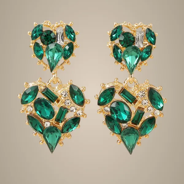 Diamond_Embedded_Heart_Earrings_-_Green