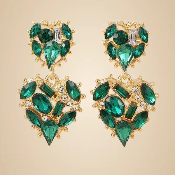 Diamond_Embedded_Heart_Earrings_-_Green