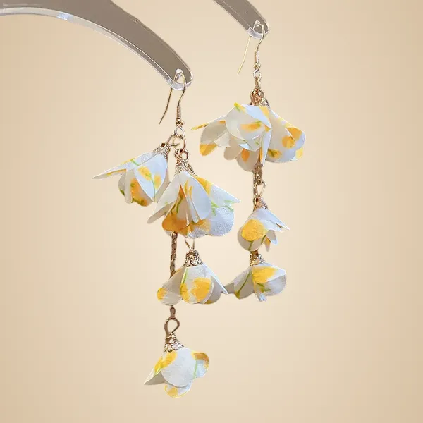 Yellow_flower_long_earring