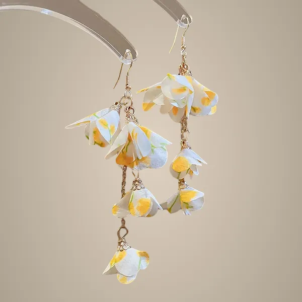 Yellow_flower_long_earring