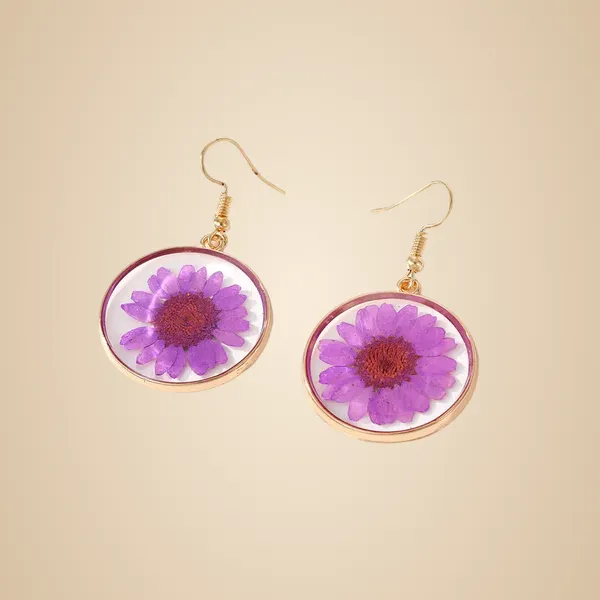 Resin_Drop_Earrings_-_Purple_Daisy
