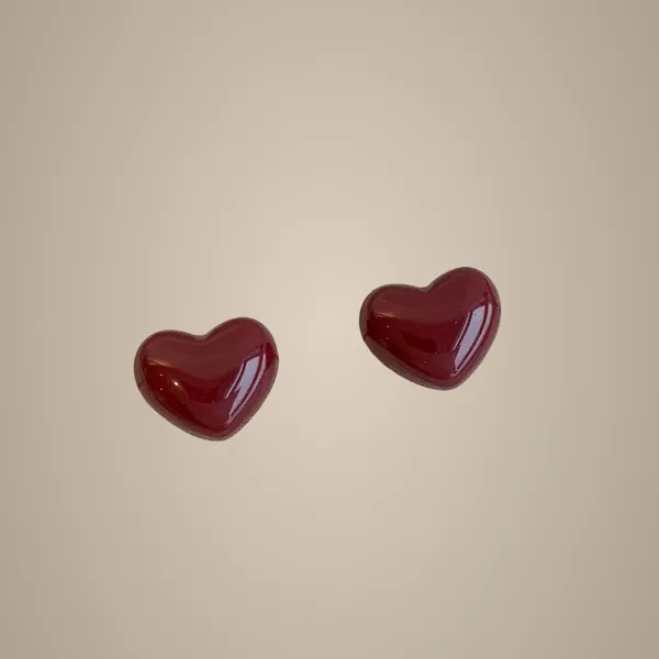Love_Ear_Studs_-_Wine_Red