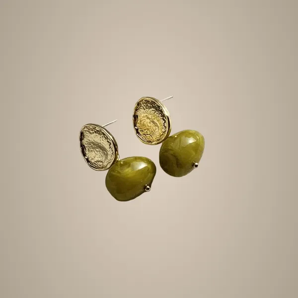 Folded_Circle_Earring_-_Green