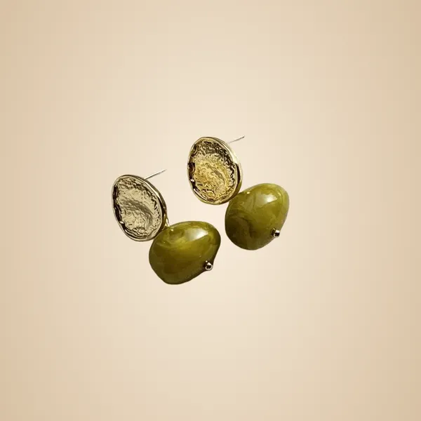 Folded_Circle_Earring_-_Green