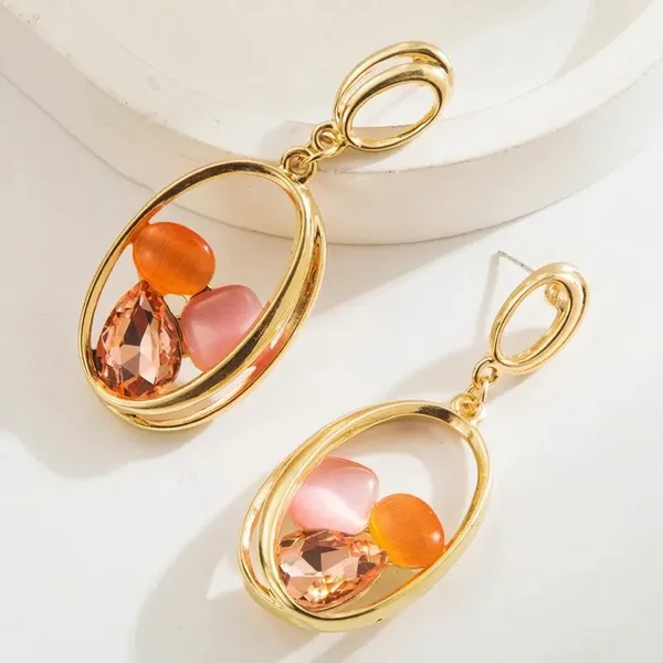 Geometric_Drop_Earrings_-_Orange
