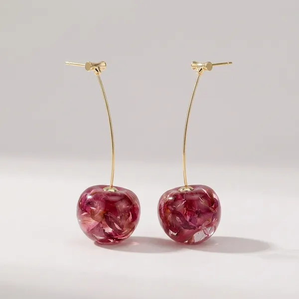 Pink_Cherry_Drop_Earring