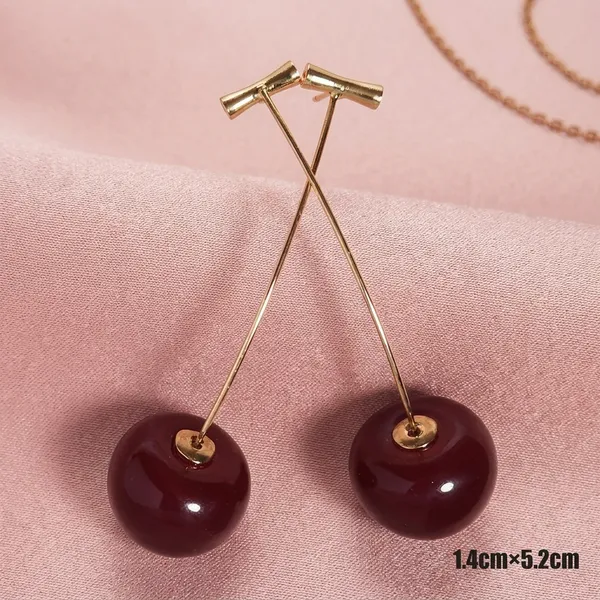 Cherry_Drop_Earring_-_Small_Purplish_Red