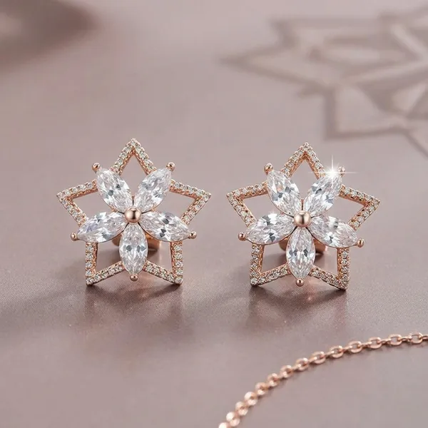 Gold_Plated_Flower_Studs_-_White