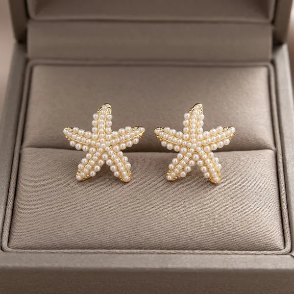 Pearl_Starfish_Earring