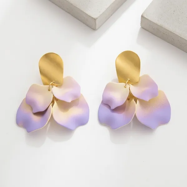 Petal_Earrings_-_Purple_Yellow