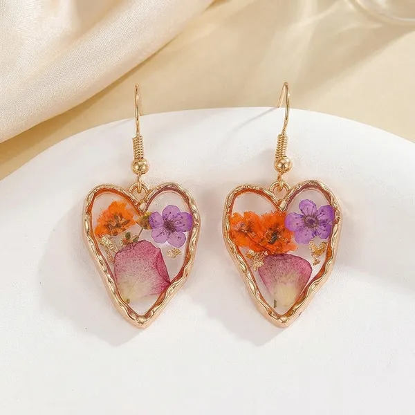 Sunset_Blossom_Heart_Resin_Earring